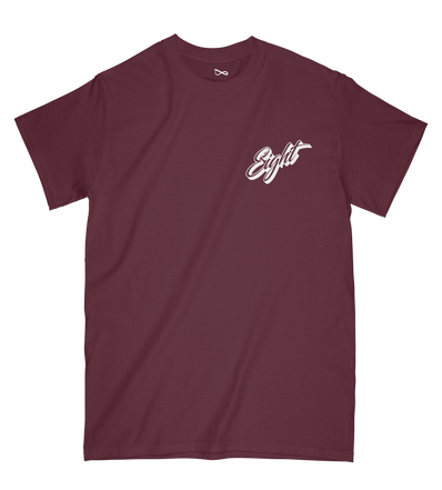 T-SHIRT | "HEART" - Bordeaux/Blanc