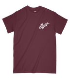 T-SHIRT | "HEART" - Bordeaux/Blanc