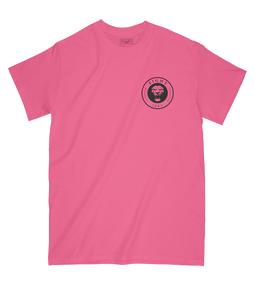T-SHIRT | "SINGAM" - Rose Fluo/noir