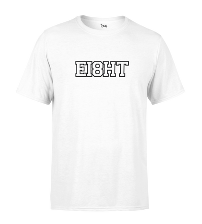 T-SHIRT | "EIGHT SCHOOL" - Blanc/Noir