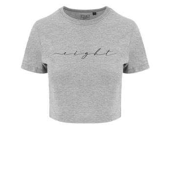 T-SHIRT COURT FEMME | "CALI" - Gris/Noir