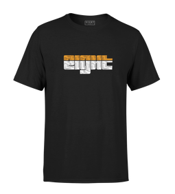 T-SHIRT | "SUNSET" - Noir/Blanc/Orange