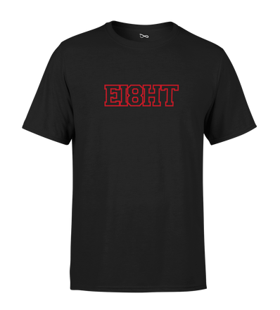 T-SHIRT | "EIGHT SCHOOL" - Noir/Rouge